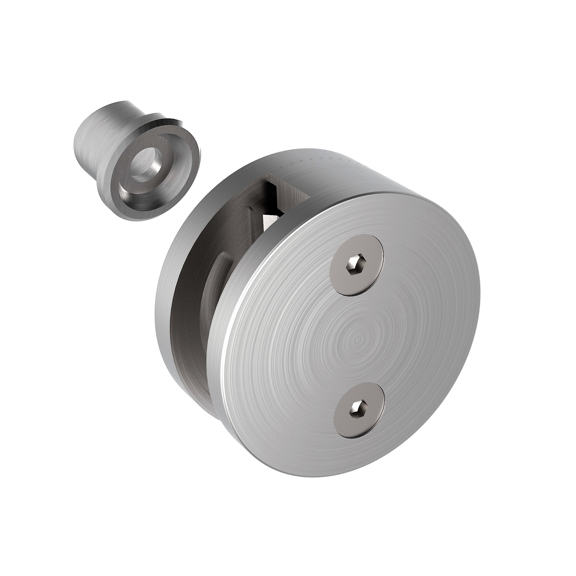 Glashalter Edelstahl AISI 304 einseitig Off-Axis Modell 40-41-89-11A4000742-A.4