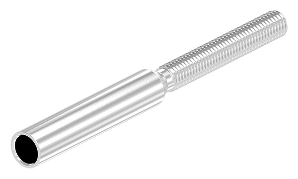 Gewindeterminal mit Außengewinde | Linksgewinde | Für Seil von Ø 8 mm |V2A