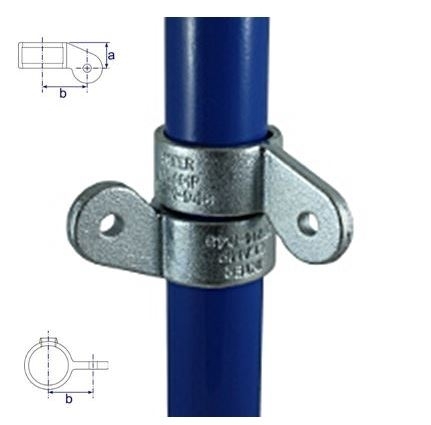 Rohrverbinder | Gelenkauge einfach abgewinkelt | 172MC42 | 42,4 mm | 1 1/4" | Temperguss u. Elektrogalvanisiert