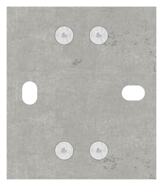 Wandbefestigung für Rohr 40x40 mm V2A