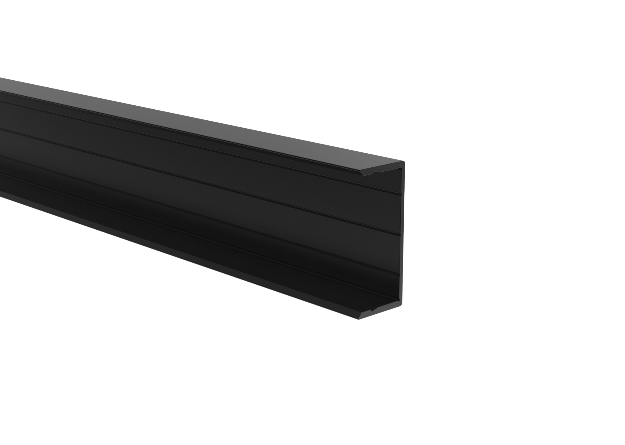 Zaunadapter Aluminium 45 x 20 mm 6-0 m fuer 40 mm Fuellungen Schwarz RAL 9005-89-11FGAL40U6000R9005-A.4