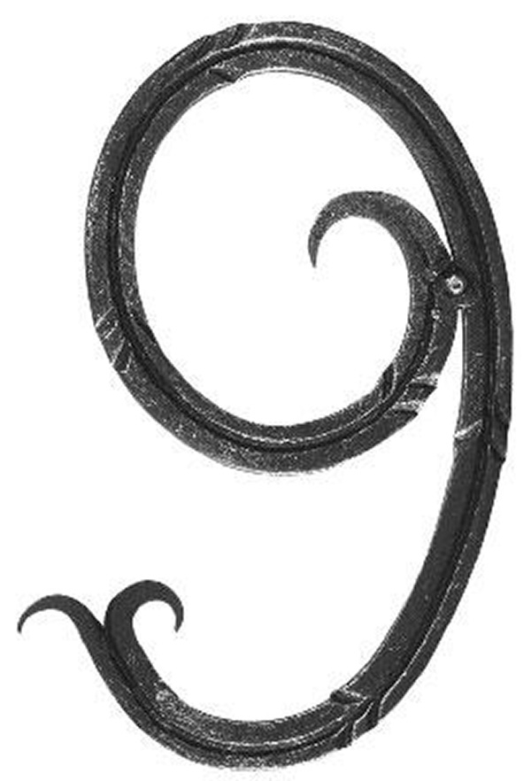 Hausnummer 9 | Abmessung 18x10 cm | Material 12x5 mm | Stahl (Roh) S235JR