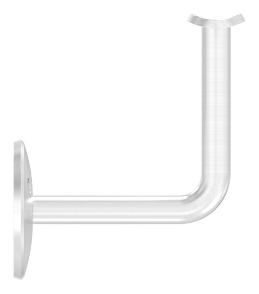 Handlaufhalter mit Ronde 58x4 mm und Halteplatte für Ø 42,4 mm V2A