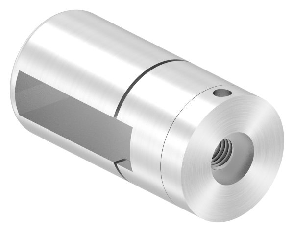 BRENK-fix® Grundhalter fuer Flachstaebe 40 x 10mm- ALU-88-11BR-F4010M8.ALU