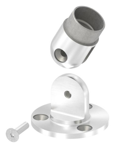Wandhalter flexibel für Rundrohr Ø 42,4 x 2,0 mm | V2A