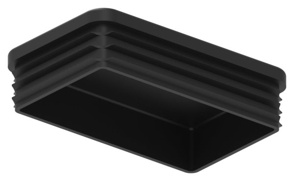 Einsteckkappe Kunststoff fuer Rechteckrohr 80 x 50 mm- Wandstaerke 2-0-4-0 mm- schwarz-88-11179.80X50
