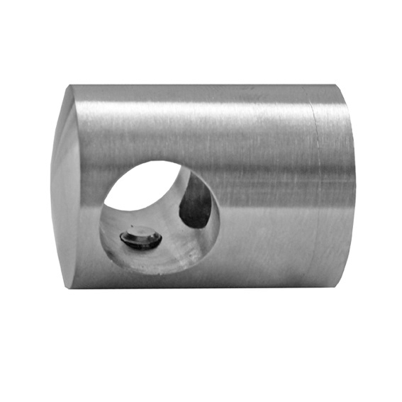 Querstabhalter Edelstahl AISI 304 fuer Rundstab 16 mm Flachpfosten geschliffen-89-11A0840000-A.4