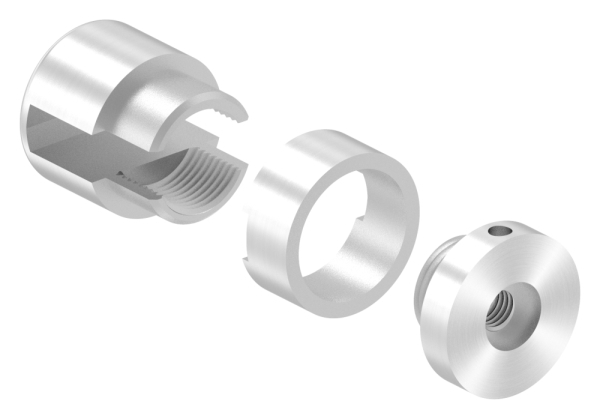 BRENK-fix® Grundhalter für Flachstäbe 20 x 8mm, ALU