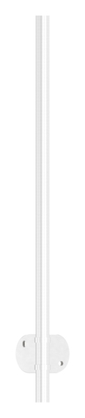 Edelstahlpfosten V2A zur Wandmontage für 90° Außeneck, Länge 1190mm