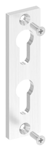 Zylinderrosette fuer zwei Profilzylinder- 32x120x6mm- V2A-88-1116063.240