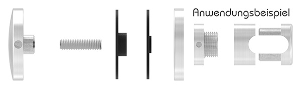 Ober- und Unterteil Ø 52mm zu BRENK-fix®-Halter, ALU