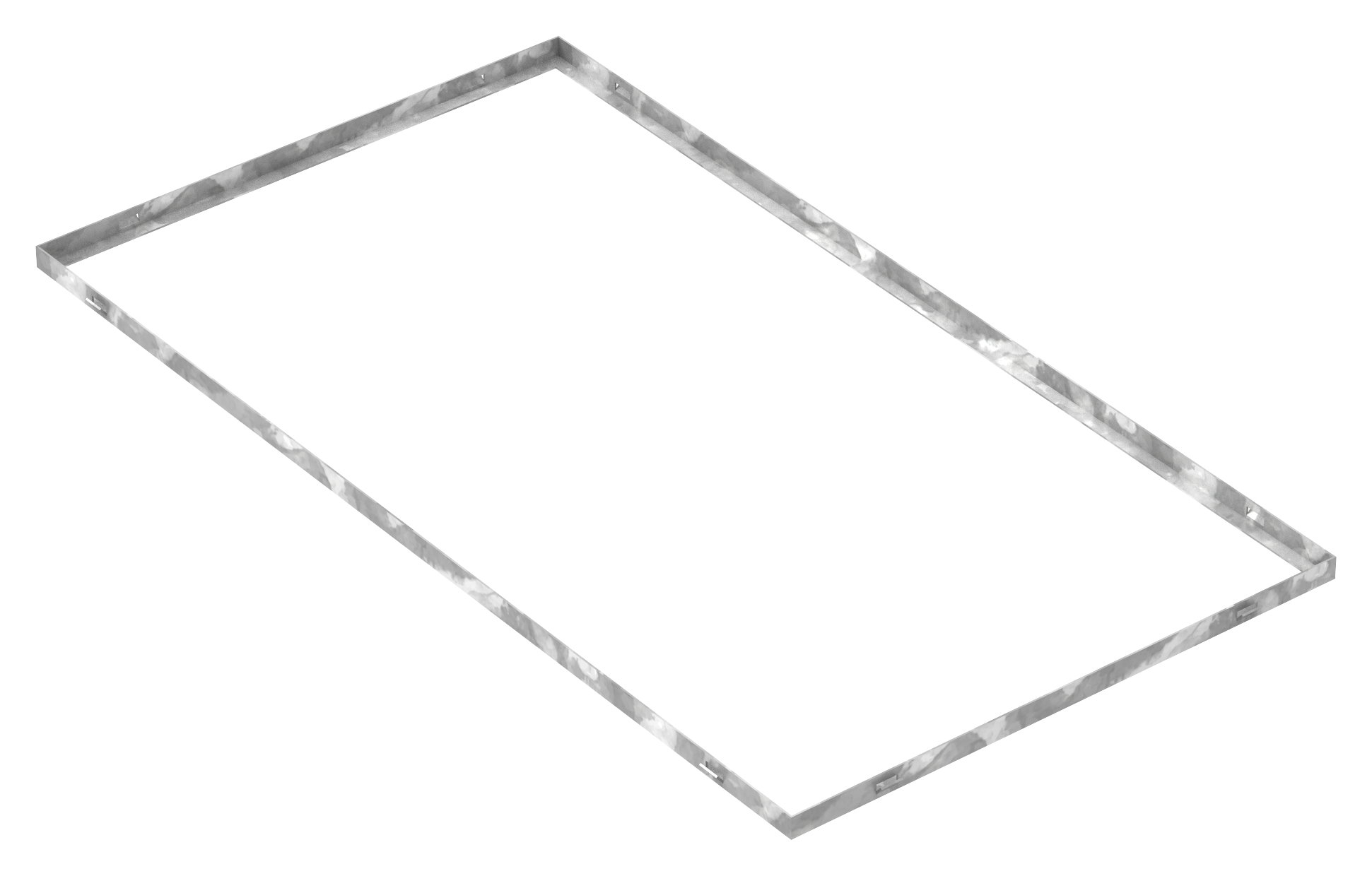 Zarge | Maße: 600x1100x23 mm | für Rosthöhe 20 mm | aus S235JR (St37-2), bandverzinkt