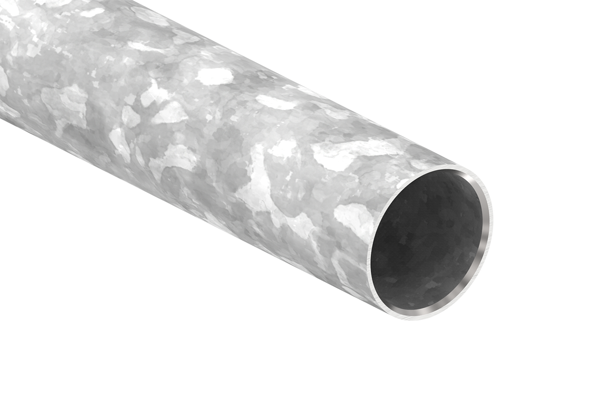 Geländerrohr | Ø 60,3x2,0 mm | Länge: 1500 mm | Stahl S235JR, verzinkt