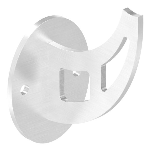Handlaufschwert mit Ronde Ø 80 mm für Rohr Ø 42,4 mm V2A