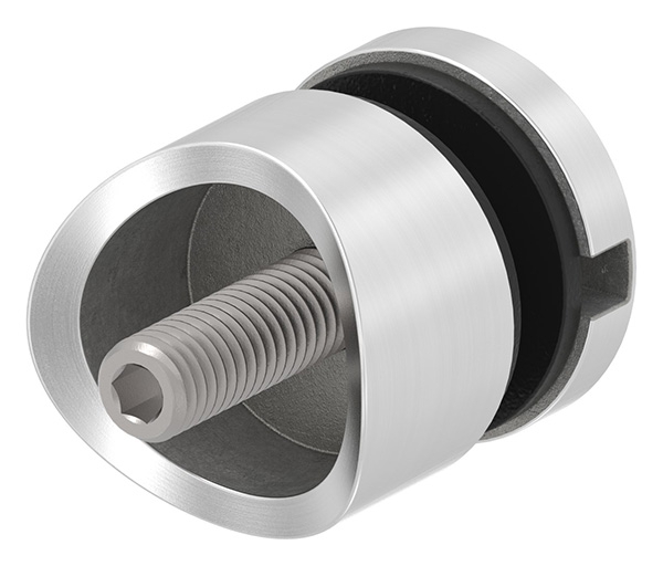 Glas-Punkthalter 30 mm mit 42,4 mm Anschluss V4A