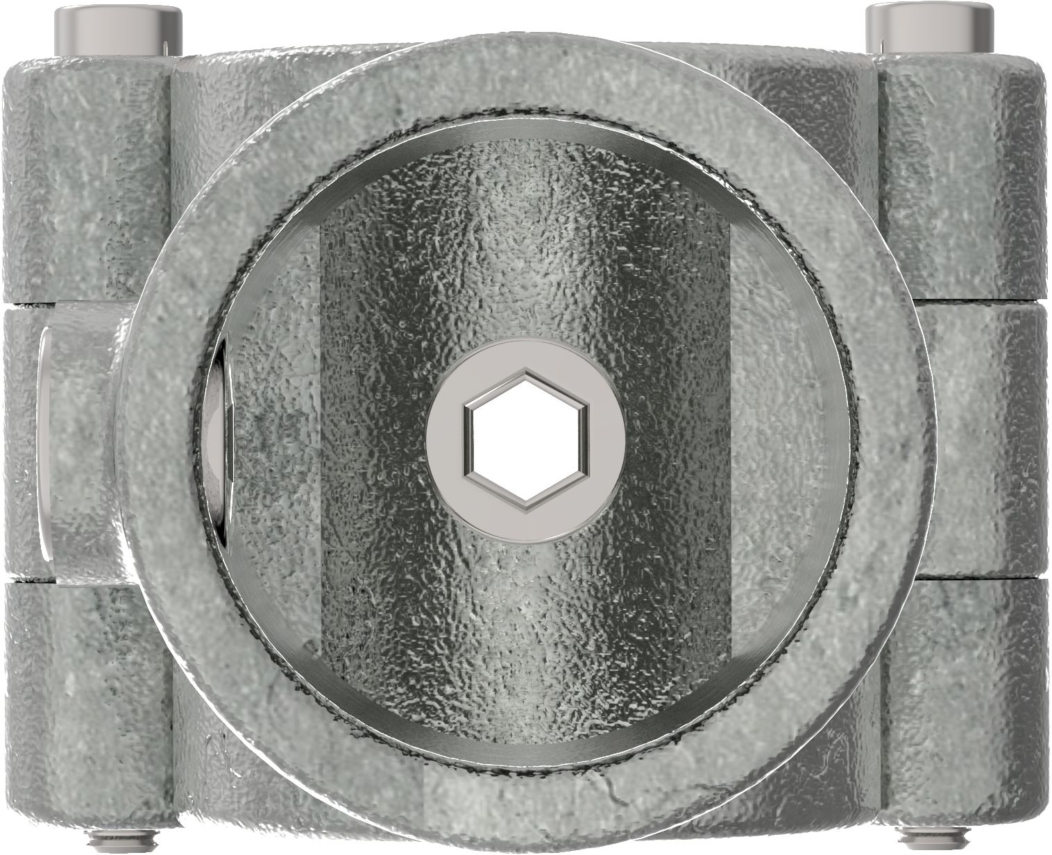 Rohrverbinder | T-Stück mit Bolzen aufklappbar | 136D48 | 48,3 mm | 1 1/2" | Feuerverzinkt u. Elektrogalvanisiert