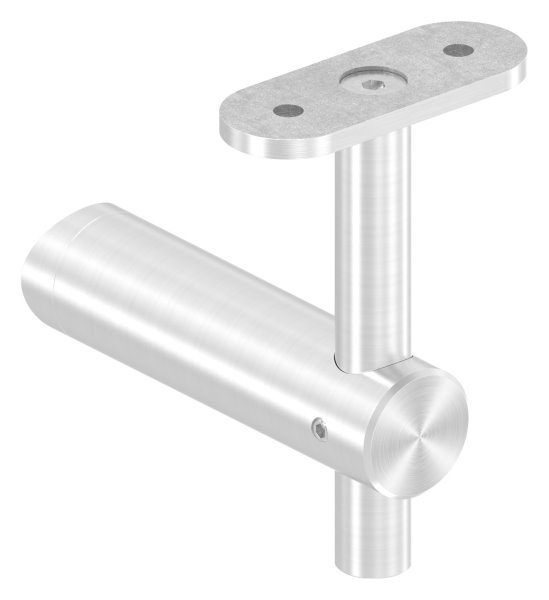Handlaufhalter höhenverstellbar und Halteplatte für flachen Anschluss V2A
