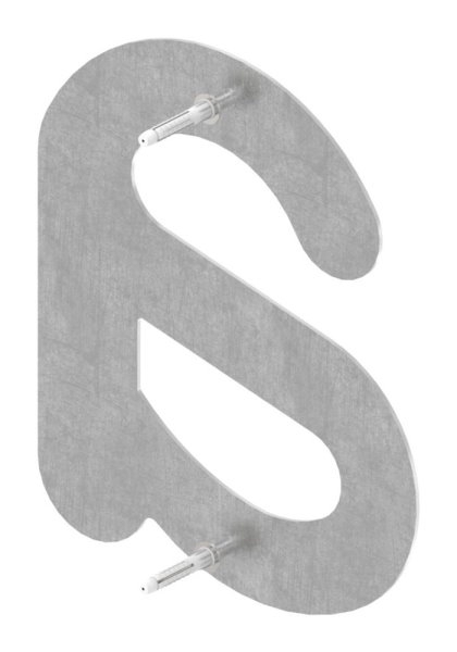 Buchstabe a | groß | Maße: 200 mm x 300 mm | V2A